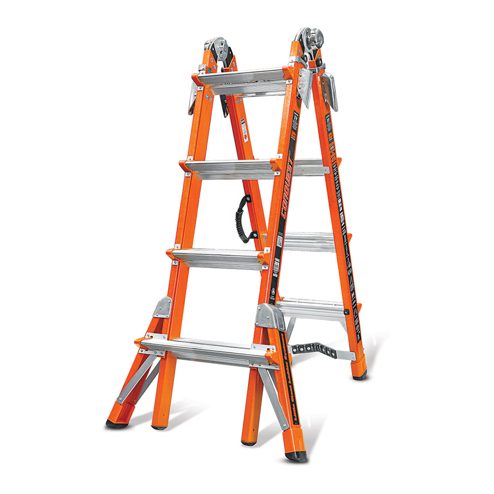 Conquest Fiberglass Ladder - 300 lb. Rating