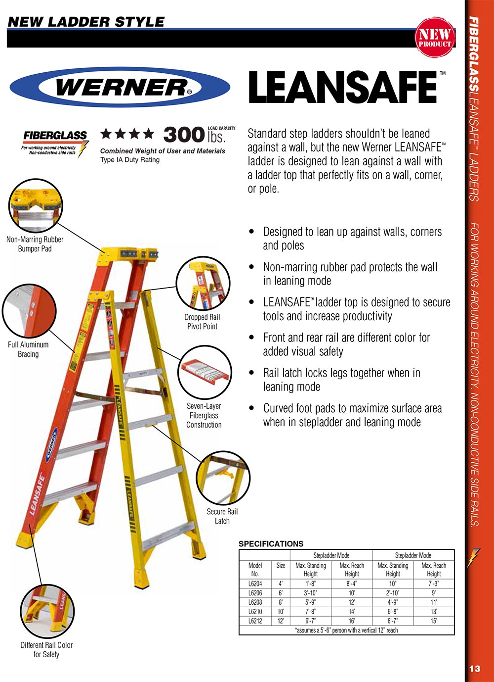 Werner L6200 Series Leansafe Ladder