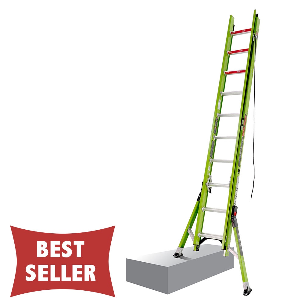 HyperLite SumoStance Fiberglass Extension Ladder - 375 lb. Rating
