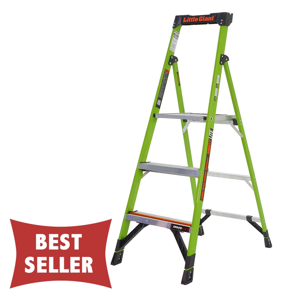 MightyLite Fiberglass Stepladder - 375 lb. Rating