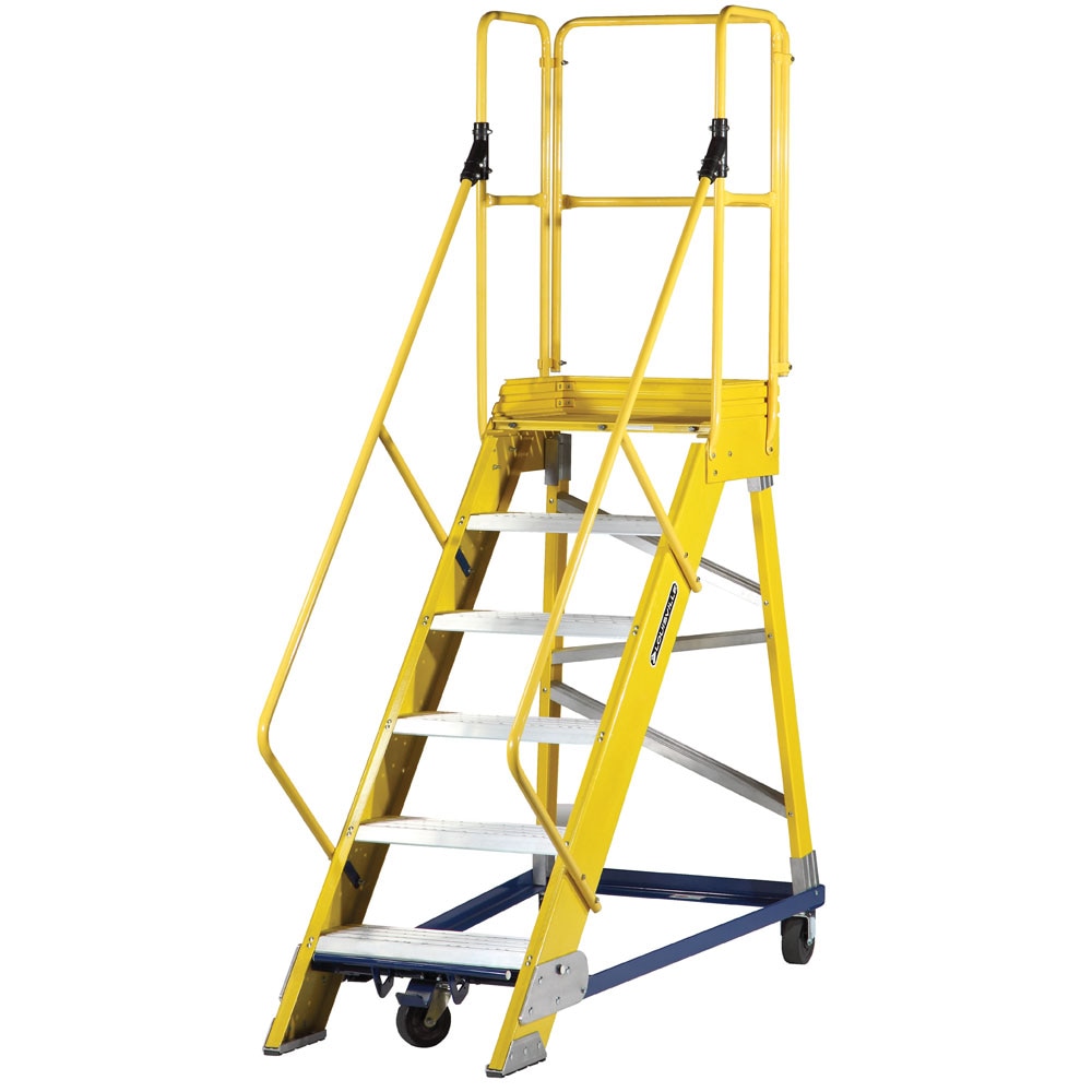 Escalera de almacén de fibra de vidrio