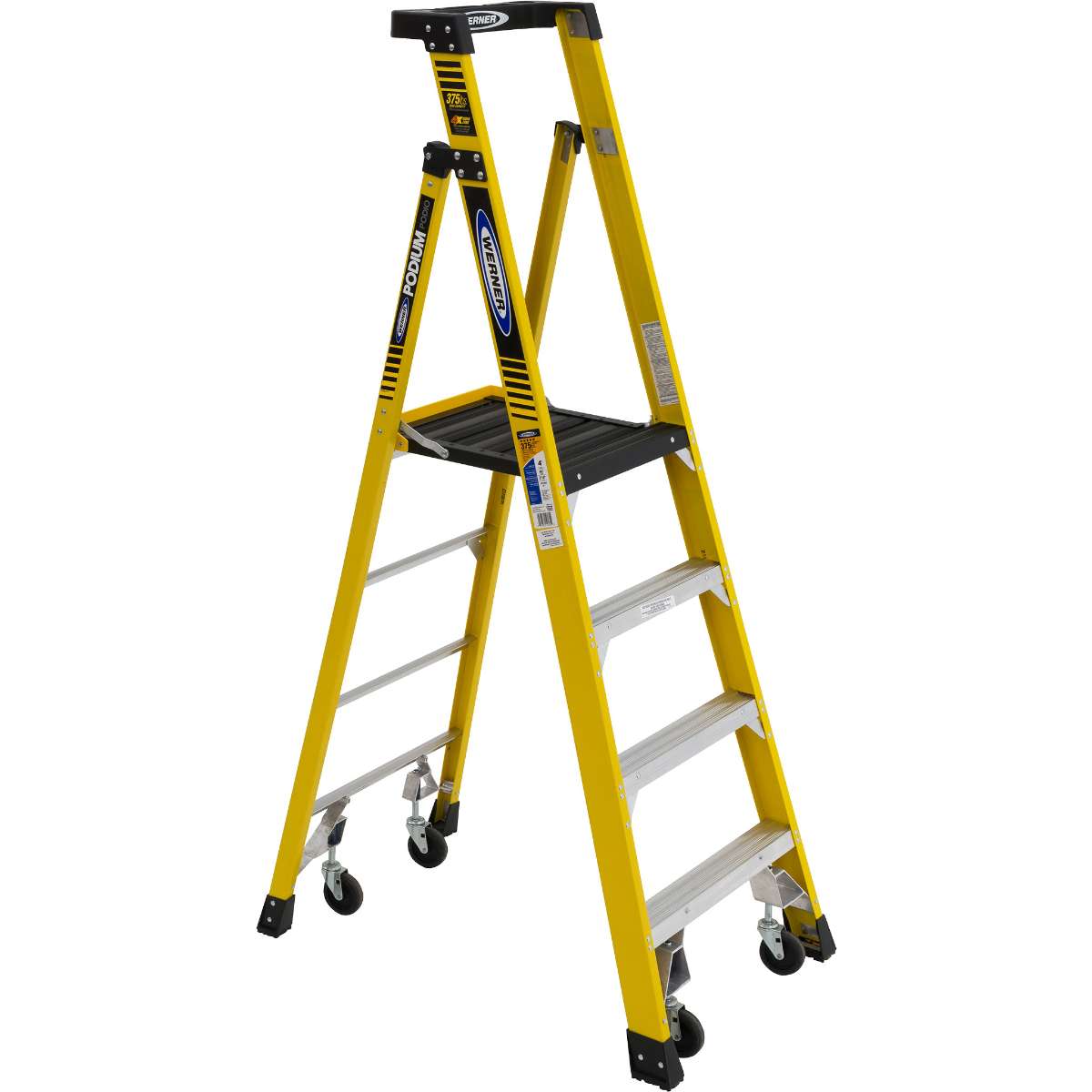 Podium Ladder with Castors - 375 lb. Capacity (PD7300-4C Series)