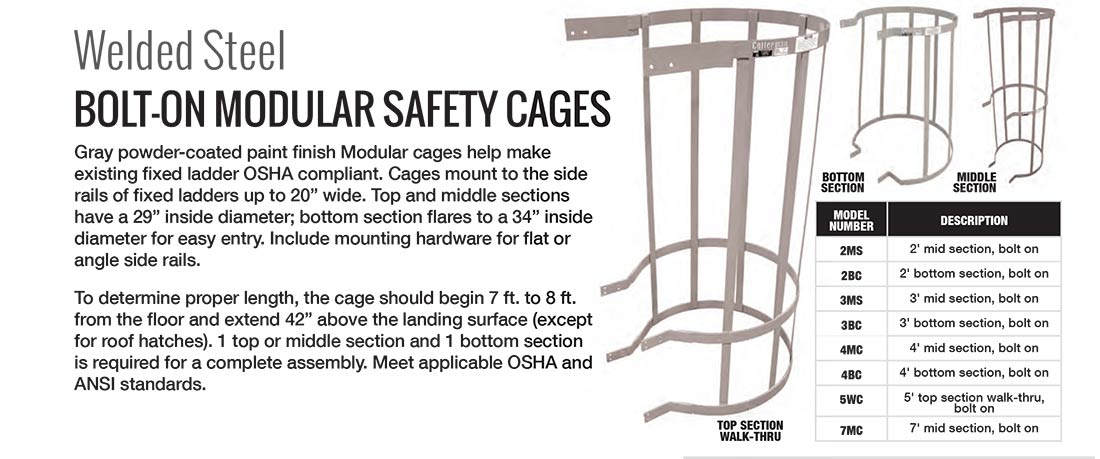 Cotterman Bolt On Fixed Cages Technical Specs