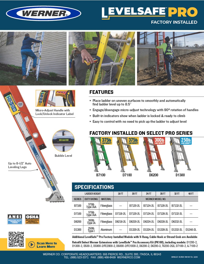 Werner LevelSafe Pro Sell Sheet