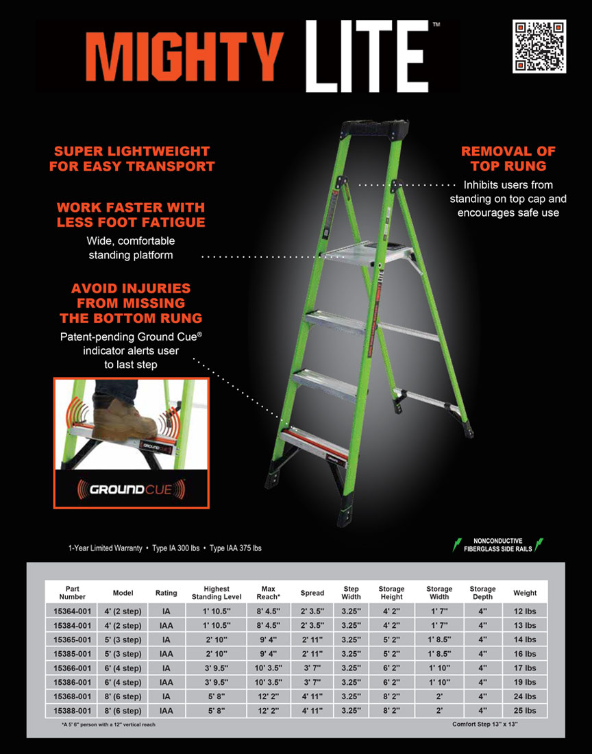 Little Giant MightyLite Ladder Technical Specifications