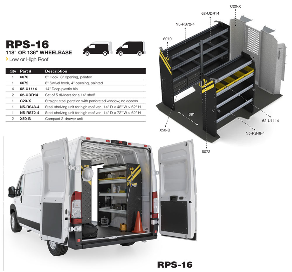 Ranger Design Van Shelving Bin, 14 Deep