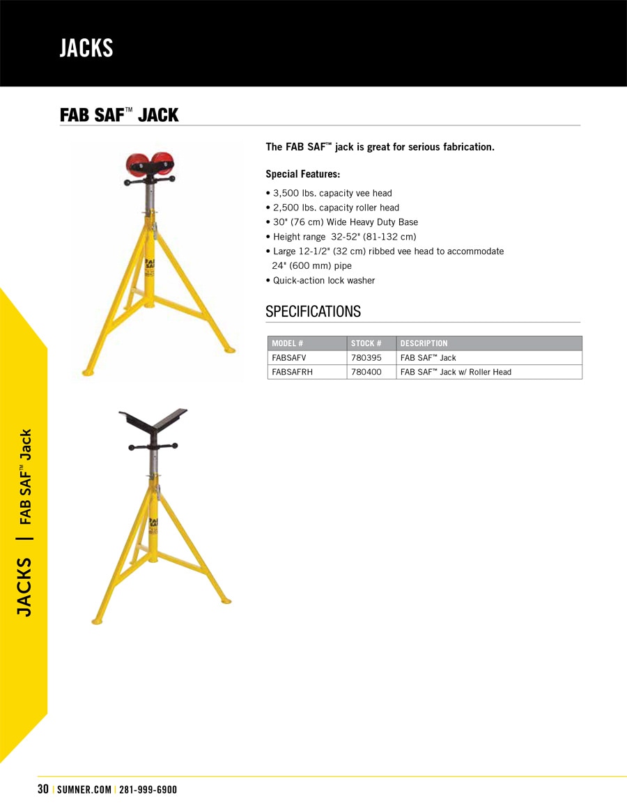 Sumner FAB SAF Technical Specs