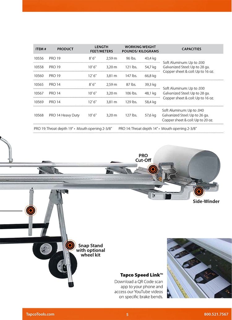  Tapco PRO Brake System Technical Specs