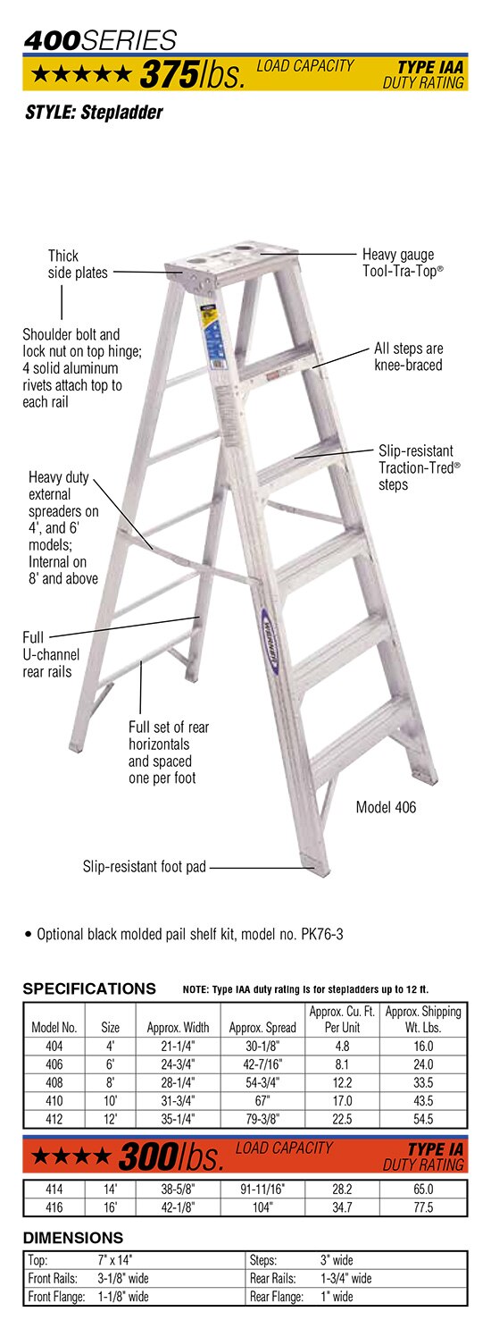 Werner 400 Series Stepladder