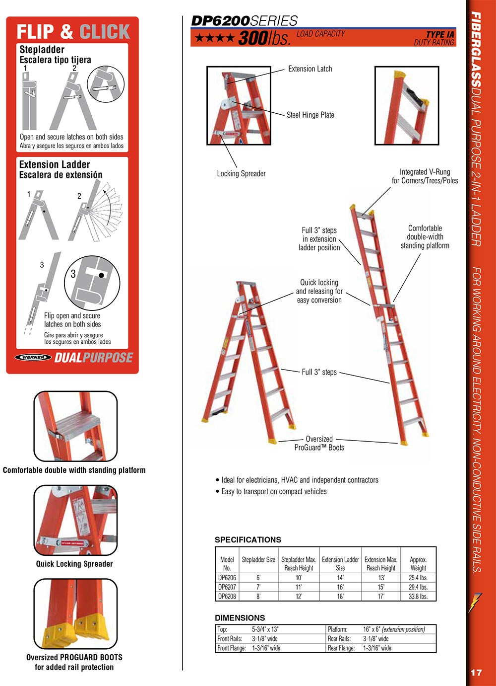 Werner DP6200 Series Dual Purpose Ladder