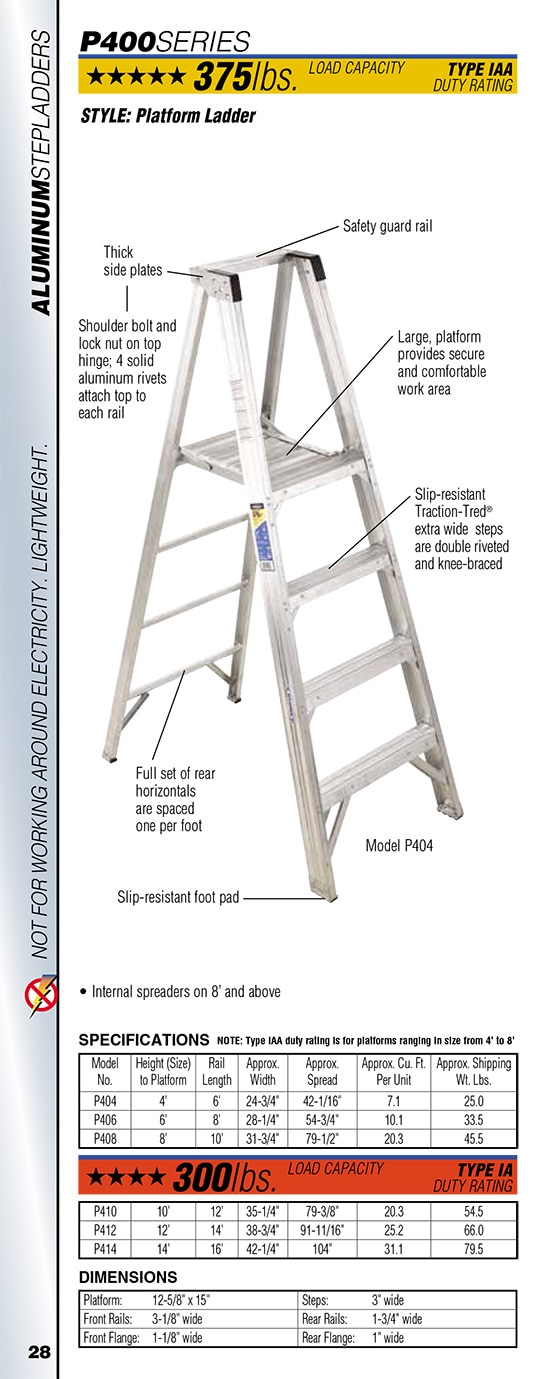 Werner P400 Series Platform Ladder