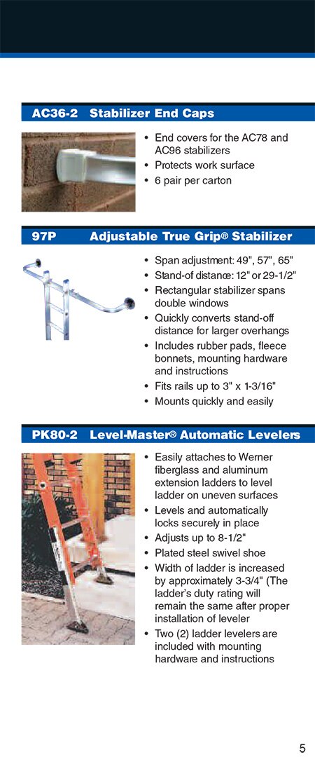 Werner Extension Ladder Accessories