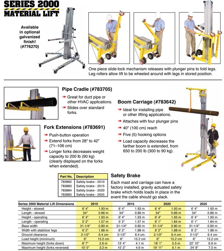 series 2000 material lifts -2