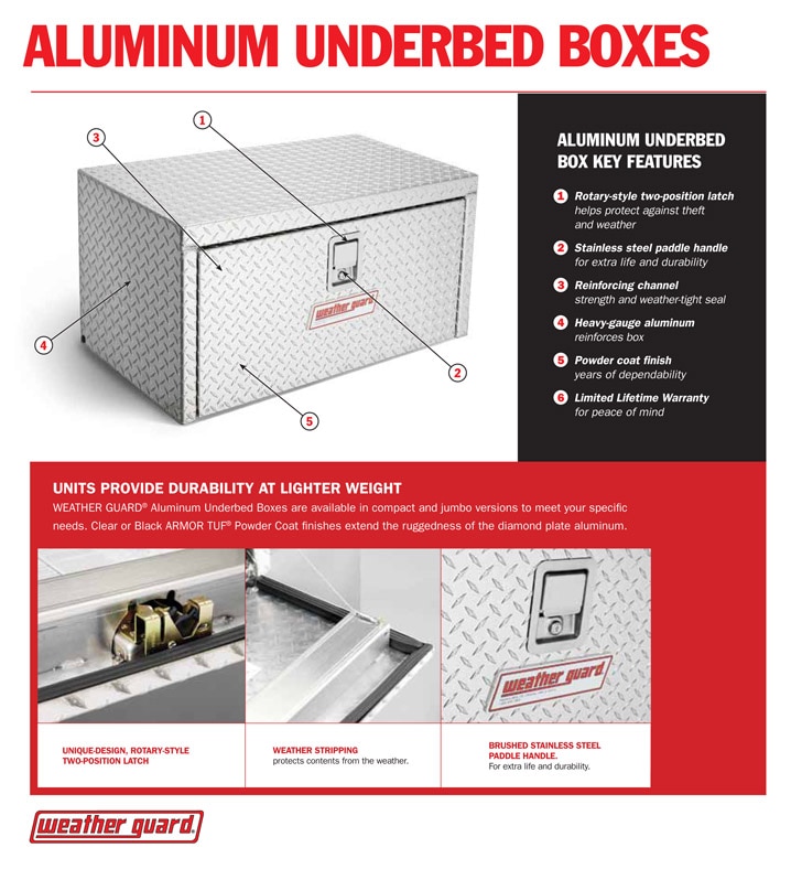 Weather Guard Under Bed Box Aluminum 650