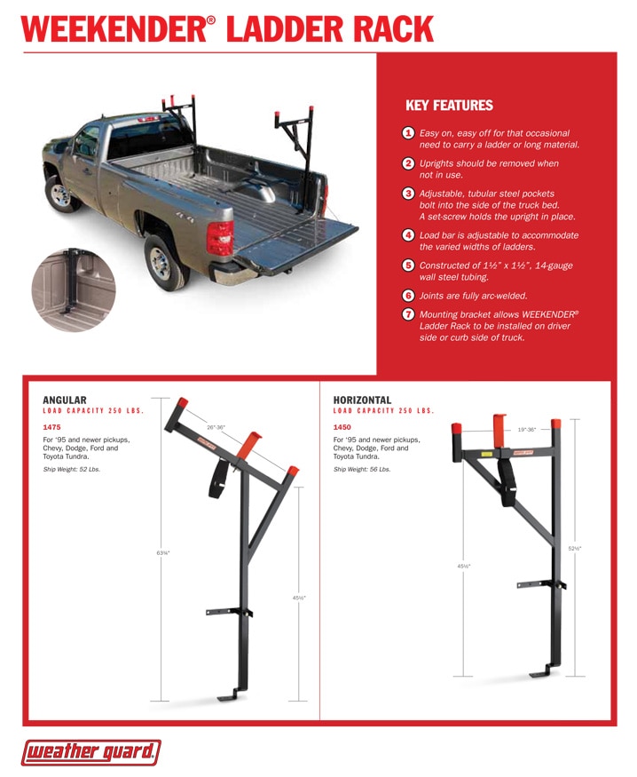 Weather Guard Weekender Ladder Rack