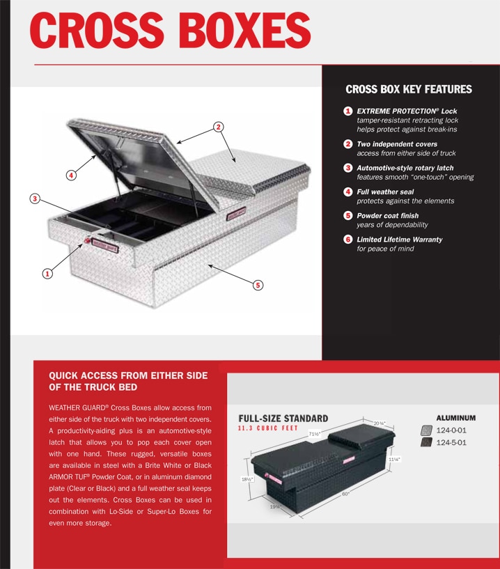  Weather Guard Aluminum Cross Box Model 124