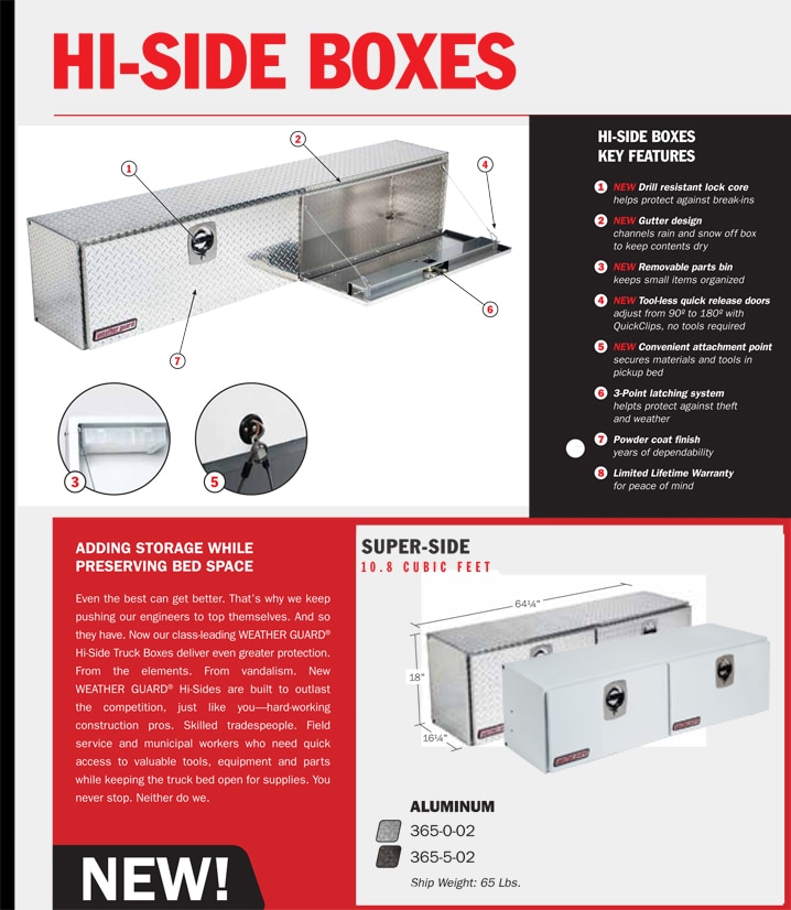 Weather Guard Aluminum Super Side Box Model 365