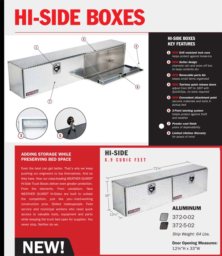 weather guard aluminum super side box model 372