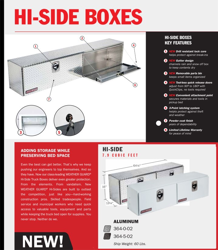  Weather Guard Steel Hi-Side Box Model 364